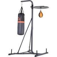 HOMCOM Freestanding Boxing Punch Bag & Speed Ball Station Hanging Frame Training Exercise Platform Home Gym Heavy Duty