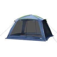 Outsunny 5-8 Person Camping Tent, Portable Dome Tent, Outdoor Screen House Sun Shelter, 360x355x215cm - Dark Blue/Green