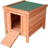 PawHut 20" Wooden Rabbit Hutch-Fir Wood