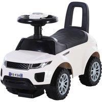 HOMCOM 3-in-1 Ride On Car Foot To Floor Slider Toddler w/ Horn Steering Wheel NO POWER Manual Under Seat Storage Safe Design White