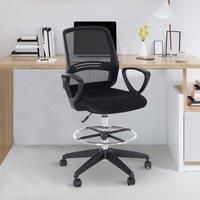 Vinsetto Ergonomic Mesh Back Drafting Chair Tall Office Chair with Adjustable Height and Footrest 360° Swivel