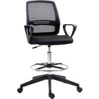Drafting Chair Tall Office Chair with Adjustable Height and Footrest 360° Swivel