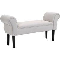 Grey Upholstered Ottoman Bench