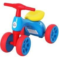 HOMCOM Baby Balance Bike Toddler Training Walker Smooth Rubber Wheels Ride on Toy Storage Bin Blue Red