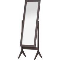 HOMCOM Freestanding Dressing Mirror Bedroom Tall Adjustable Angle 148x47cm Brown