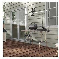 PawHut Metal Adjustable Dog Grooming Table w/ Rubber Top & 2 Safety Slings - Black