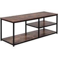 Industrial Style TV Stand Cabinet w/ Storage&2 Shelves Metal Frame Living Room