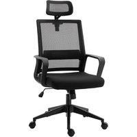 Mesh Office Chair 360° Swivel Adjustable Height W/ Headrest Lumbar Support Black