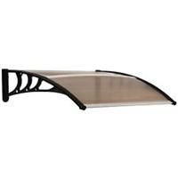 Outsunny Outdoor Window Door Canopy Fixed Awning Porch UV Water Rain Cover Brown