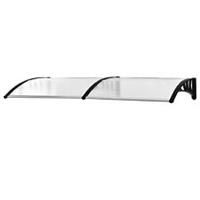 Outsunny Outdoor Curved Window Porch Canopy Awning UV Rain Cover 0.8x2m White