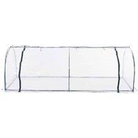 Outsunny Tunnel Greenhouse Green Grow House for Garden Outdoor, Steel Frame, PVC Cover, Transparent, 250 x 100 x 80cm