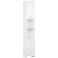 HOMCOM Particle Board Tall Freestanding Bathroom Storage Cabinet White