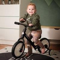 HOMCOM PP Toddlers Removable Stabiliser Balance Bike Black