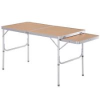 Outsunny 4ft Aluminium Picnic Table w/Side Desktop Outdoor BBQ Party Portable
