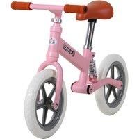 HOMCOM 12" Kids Balance Bike No Pedal Bicycle EVA Tire Adjustable Seat Toddler Training Bike W/ Shock Absorber 2 - 5 Years Pink