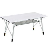 Outsunny Portable Roll-up Aluminium Folding Picnic Table Outdoor BBQ Party