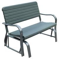 Outsunny Metal Garden Rocker Bench Rocking Chair Loveseat Outdoor 2Seater