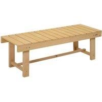 Outsunny 2-seater Outdoor Indoor Garden Wooden Bench Patio Loveseat Fir 110L x 38W x 35H cm