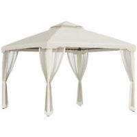 Outsunny 3 x 3 m Metal Gazebo Garden Outdoor 2Tier Roof Marquee Party White