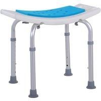 Adjustable Aluminum Bath Stool Spa Shower Chair Non-Slip w/ Shower Hole