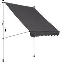 Alfresco 2 x 1.5M Retractable Patio Awning, Grey