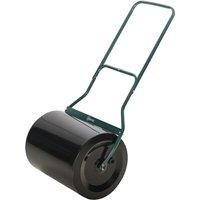 Outsunny £50cm Steel Garden Lawn Roller Push Pull w/Fillable Cylinder Water Sand Plug Lawn Flatten Seed Sow Rolling Drum w/Handle