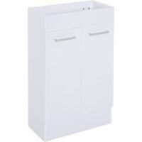 kleankin Under Sink Bathroom Vanity Unit Ceramic Basin Sink Cloakroom Storage Cabinet Home Furniture