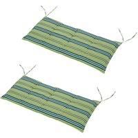 Outsunny Striped Bench Cushions - 2 Pack