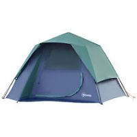 Outsunny Family PopUp Camping Tent W/ Removable Waterproof Rainfly, Storage Bag
