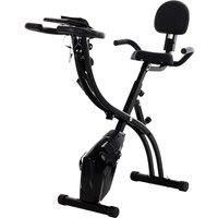 Folding Exercise Bike Upright Cycling Magnetic w/Resistance Band