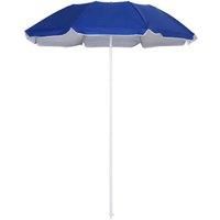 Outsunny arc1.7m x 2m Outdoor Beach Umbrella Parosol Sun Shelter Tilt with Carrying Bag - Blue