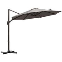 Outsunny Outdoor Market Patio Umbrella with Crank, Tilt, and 8 Ribs Grey