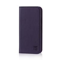 32nd Classic Series - Real Leather Book Wallet Flip Case Cover For Motorola Moto G5S, Real Leather Design With Card Slot, Magnetic Closure and Built In Stand - Aubergine