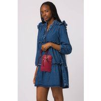 Conkca London Women's 'Bambino' Leather Cross Body Phone Bag in Cerise