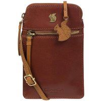 Conkca London Women's 'Bambino' Leather Cross Body Phone Bag in Brown