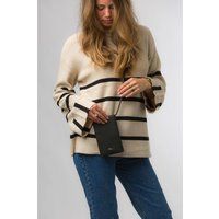 Pure Luxuries London Lana Nappa Leather Cross Body Phone Bag - Black