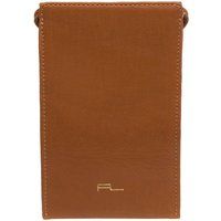 Pure Luxuries London Lana Nappa Leather Cross Body Phone Bag - Oak