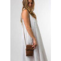 Pure Luxuries London Lilian Chestnut Nappa Leather Cross Body Phone Bag
