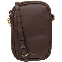 Pure Luxuries London Women's 'Alaina' Nappa Leather Cross Body Phone Bag in Brown