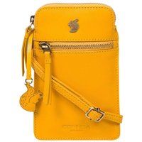 Conkca London Women's 'Bambino' Leather Cross Body Phone Bag in Lemon