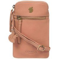Conkca London Women's 'Bambino' Leather Cross Body Phone Bag in Pale Pink
