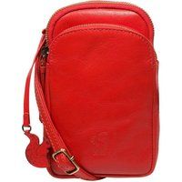 Conkca London Women's 'Leia' Leather Cross Body Phone Bag in Orange