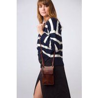 Conkca London Women's 'Milly' Leather Cross Body Phone Bag in Brown