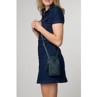 Conkca London Women's 'Leia' Leather Cross Body Phone Bag in Blue