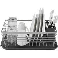 Tower T847001 Compact Dish Rack with Removable Cutlery Drainer, Grey