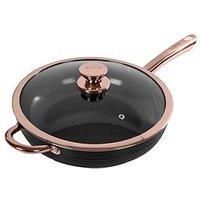 Tower Linear Rose Gold 28 Cm SautÉ Pan In Black