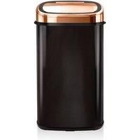 Tower Kitchen Bin Sensor Lid, Touchless for Hygienic Waste Disposal, Infrared Technology, 58 Litre, Black and Rose Gold