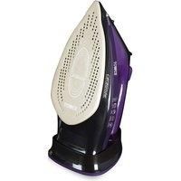 Tower T22008 CeraGlide 2-in-1 Cord or Cordless Steam Iron with Non-Stick Ceramic Soleplate, 160g Steam Boost, Anti Drip, Anti Scale, Anti Calc and Self Cleaning Functions, 2400 W, Purple