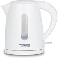 Tower T10029W 2200W 1L Cordless Lightweight Jug Kettle, Grip Handle, White - New