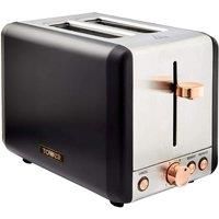 Tower Cavaletto 2 Slice Toaster Black & Rose Gold